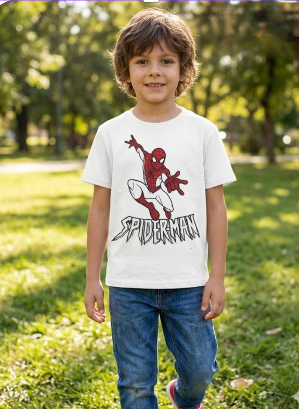 Spiderman – Sun-Activated Colour-Changing Cotton T-Shirt & Paints for Kids