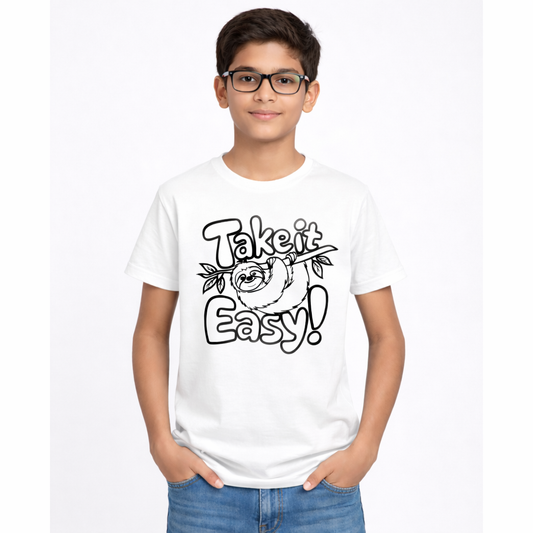 Take It Easy Sloth Kids T-Shirt