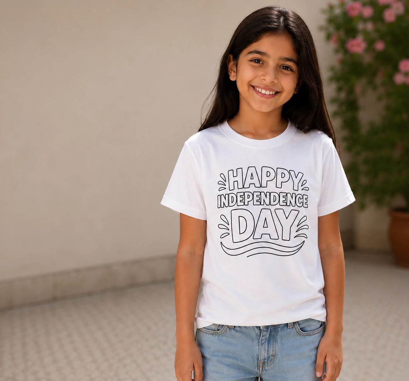 Celebrate Freedom Independence Day Sun Activated Colour-Changing Kids T-Shirt by Nysa Huletic