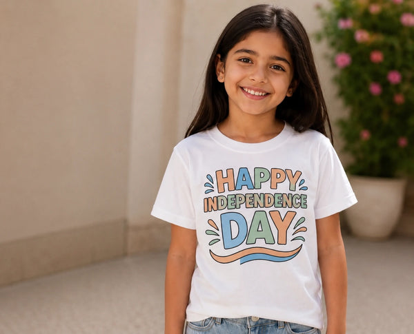 Celebrate Freedom – Independence Day Sun Activated Colour-Changing Kids T-Shirt
