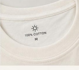 100% Cotton label on white Sun Activated Knee-Length T-Shirt Dress by Nysa Huletic