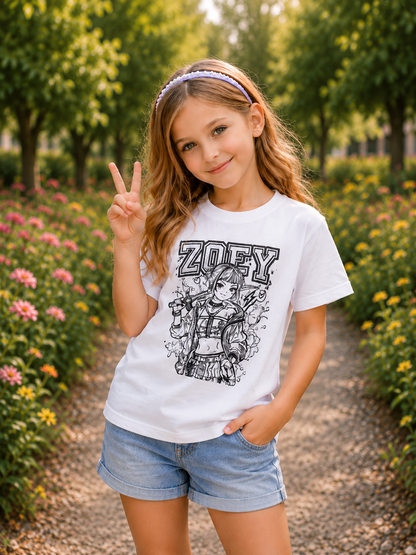 Raksha Bandhan gift hamper featuring the Adventure Girl Sun Activated Colour-Changing Cotton T-Shirt for Kids by Nysa Huletic.