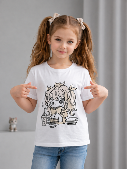 Raksha Bandhan gift hamper featuring the Bookworm Princess Sun Activated Colour-Changing Cotton T-Shirt for Kids by Nysa Huletic.