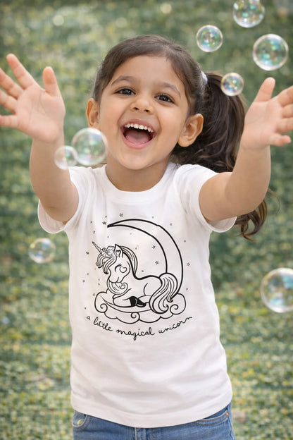 Raksha Bandhan gift hamper featuring the Dreamy Unicorn Sun Activated Colour-Changing Cotton T-Shirt for Kids by Nysa Huletic.