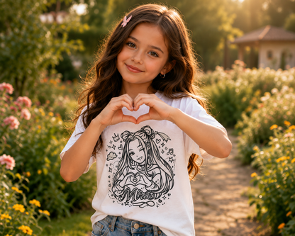 Raksha Bandhan gift hamper featuring the Heart Magic Sun Activated Colour-Changing Cotton T-Shirt for Kids by Nysa Huletic.