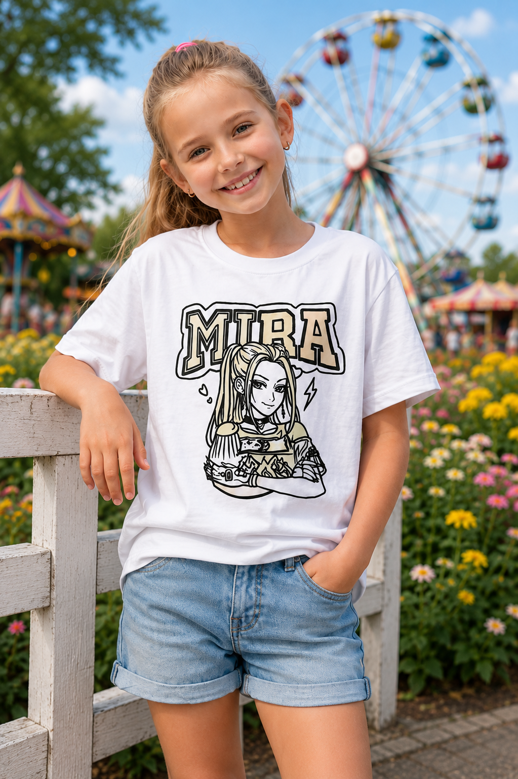 Raksha Bandhan gift hamper featuring the Mira Anime Sun Activated Colour-Changing Cotton T-Shirt for Kids by Nysa Huletic.