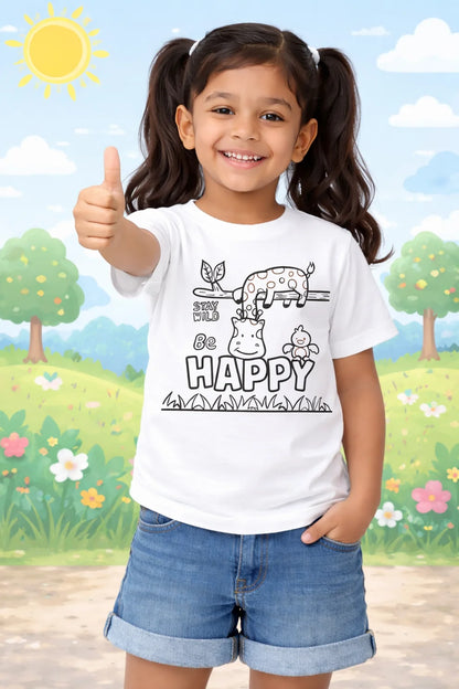 Raksha Bandhan gift hamper featuring the Stay Wild Sun Activated Colour-Changing Cotton T-Shirt for Kids by Nysa Huletic.