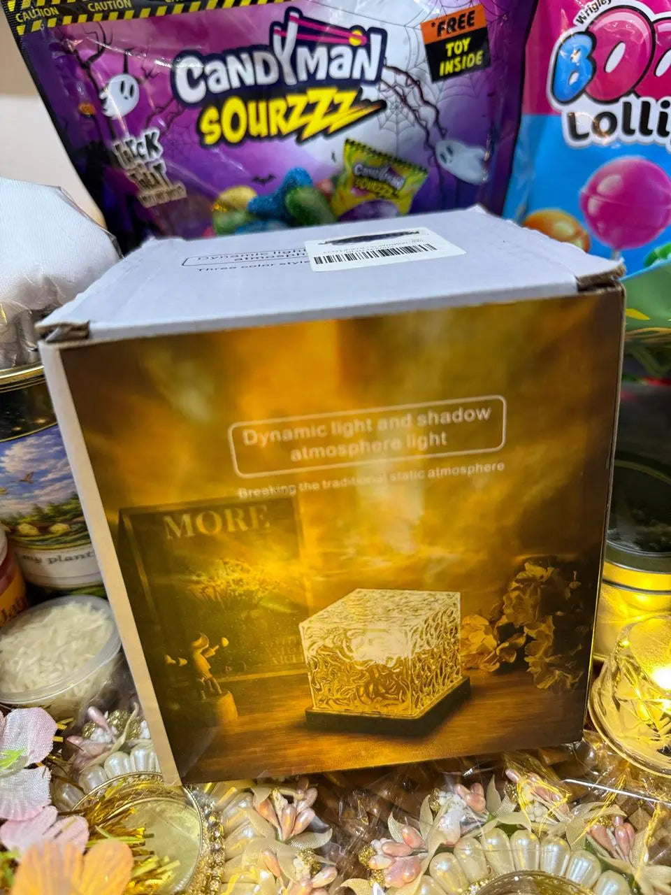 Decorative LED night lamp included in the Ultimate Rakhi Celebration Hamper with festive gifts and Sun Activated Kids T-Shirts.