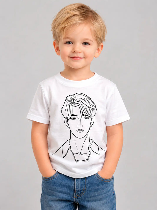 Sun Activated Colour-Changing Cotton T-Shirt for Kids – Anime Heartthrob front view