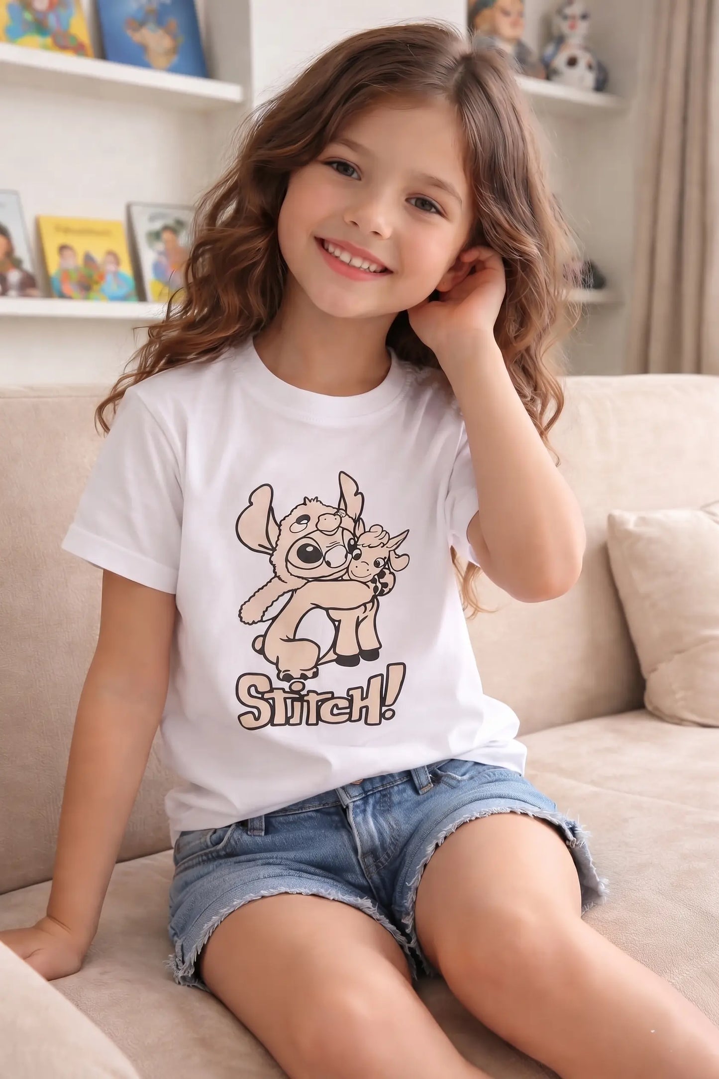 Sun Activated Colour-Changing Cotton T-Shirt for Kids – Blue Buddy & Unicorn Friend