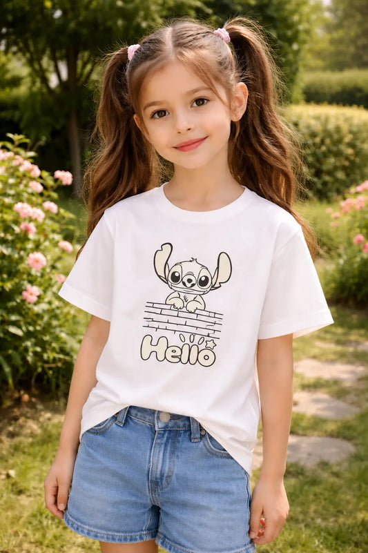 Sun Activated Colour-Changing Cotton T-Shirt for Kids – Little Blue Buddy Says Hello