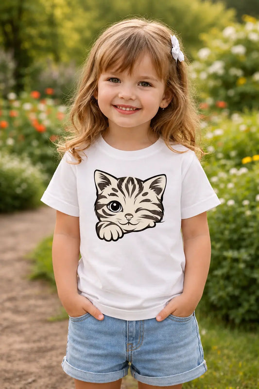 Sun Activated Colour-Changing Cotton T-Shirt for Kids – Wink Kitty